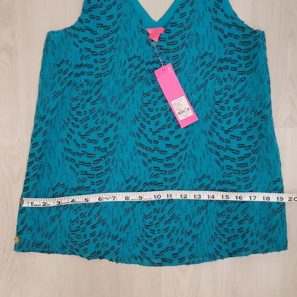 Lilly Pulitzer dressy v-neck silk tank sz XXS - Picture 4 of 8